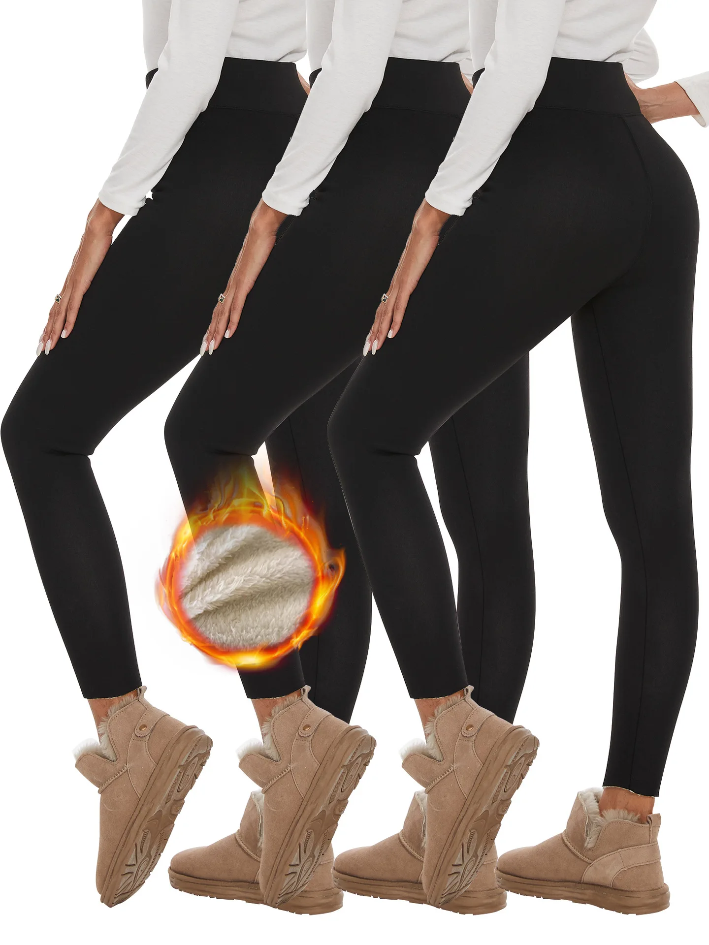 المرأة عالية الخصر الصوف مبطن طماق للدفء سميكة بسط قاعدة السراويل الخريف الشتاء يمكن ارتداؤها ملابس محكمة للتمرين