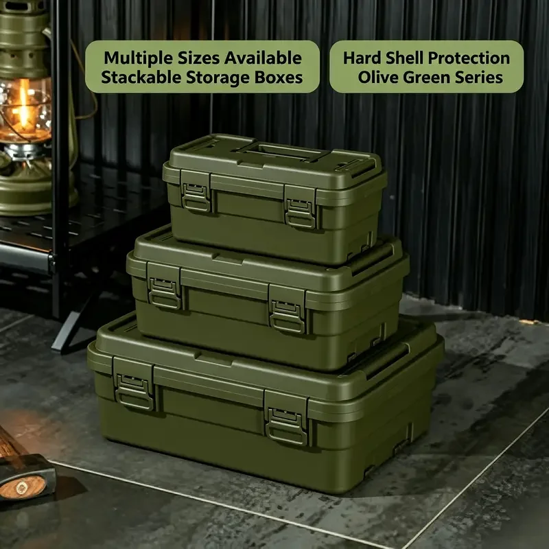 Industrial Portable Tool Storage Box Flip Top Handle Side Lock Compartments Multi Purpose Hardware Parts Organizer Case