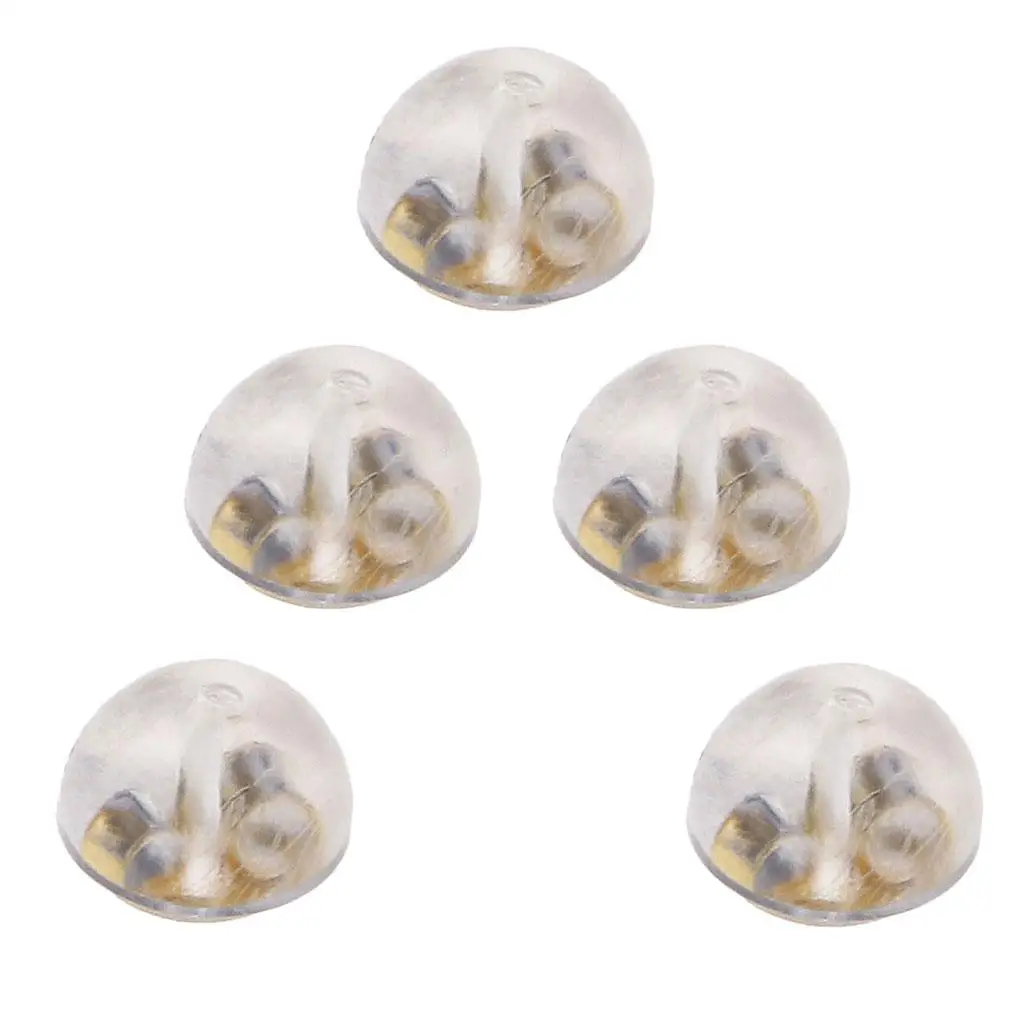 Earring Back Soft Silicone Comfort Secure Fit Hypoallergenic Jewelry DIY Findings Stopper for Earrings Stainless Steel Gold