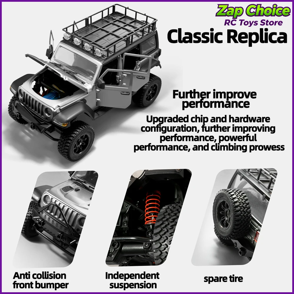 Mangniu MN128 1/12 High Torque Motor 4WD Electric RC Off-Road Rock Climbing Truck Anti-Slip Tires 2.4G Toy Gift for Boy Adult