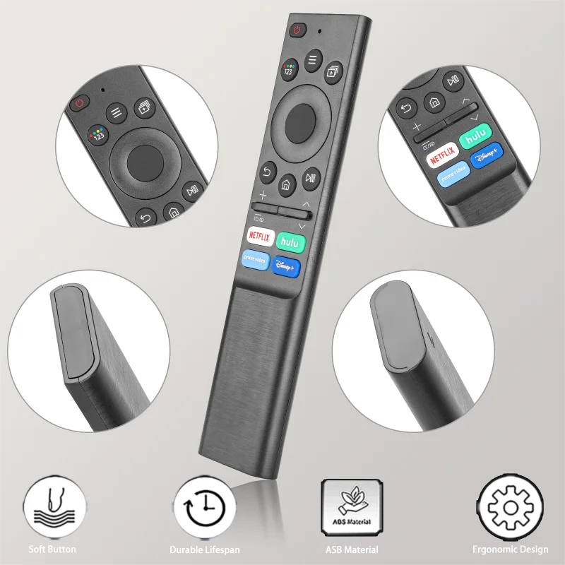 لاستبدال جهاز التحكم عن بعد Samsung مع أزرار NETFLIX PrimeVideo، لجميع تلفزيون Samsung Frame Serif Crystal Solar UHD