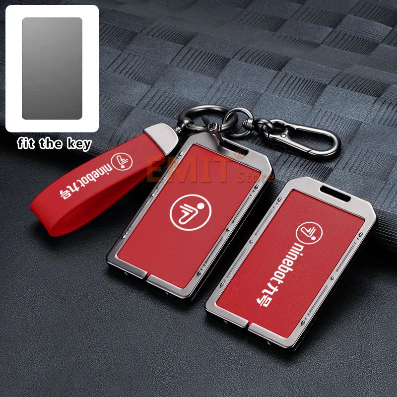 Zinc Alloy Leather NFC Card Key Case for Ninebot E80C M95C M85C N70C F90M Remote Protection Cover Keychain Bag Shell Accessories