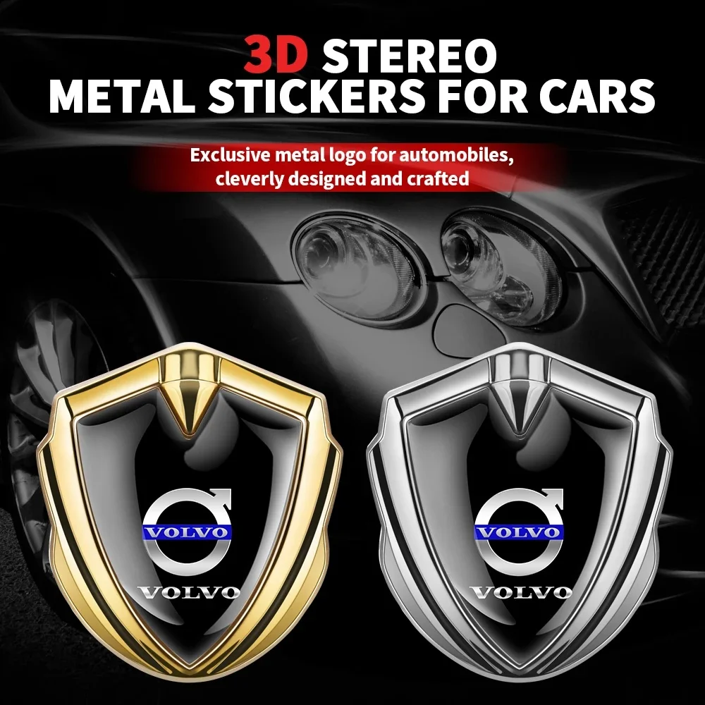 

1Pc Luxury 3D Shield Car Emblem Sticker for Volvo XC40 XC60 XC90 S60 S90 V50 V70 V90 V60 V40 S80 EX30 EX90 C40 T5 T6 Trunk Decal