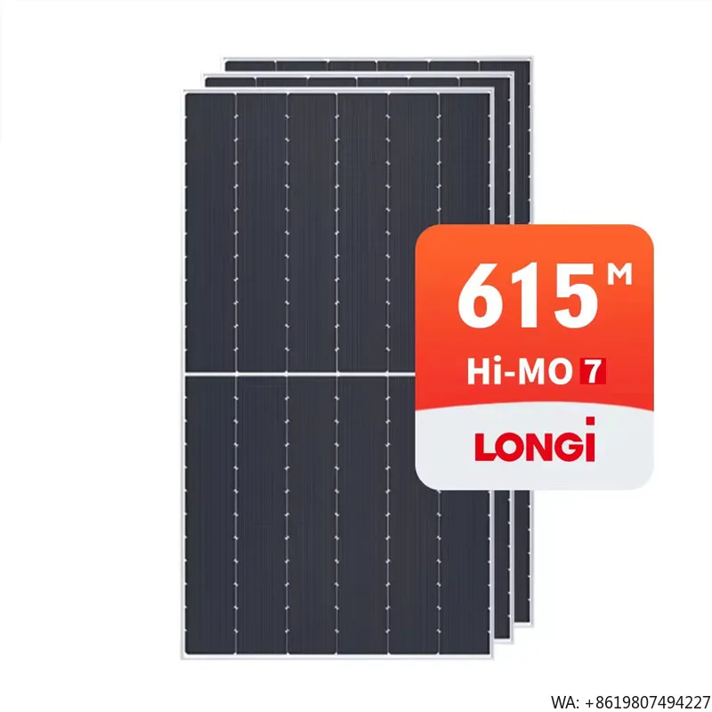 Longi Hi Mo7 LR7 72HGD  Double Glass Photovoltaic Solar Panel 615w Longi N-Type Solar Panel 620w Solar Panel