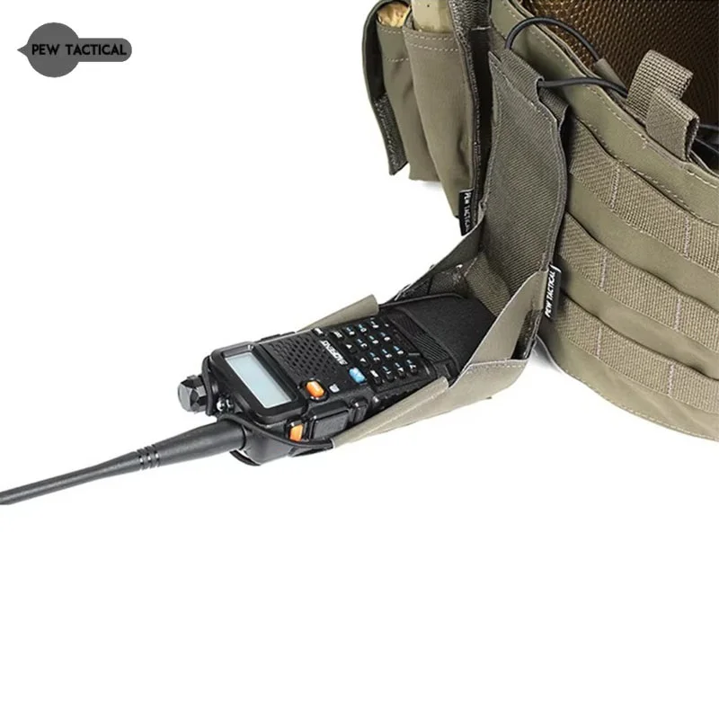 PEW Tactical Gridlok Radio Pouch BAOFENG/POFUNG UV5R UV82 Bag Molle Intercom Pouch For Hunting Airsoft