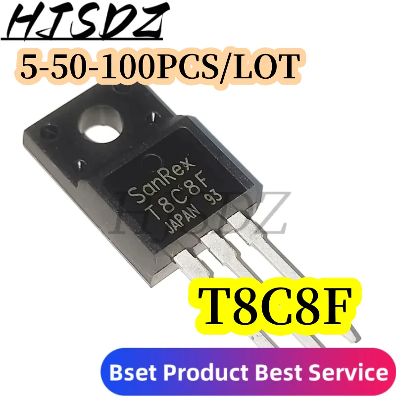 5-50-100PCS/LOT  TMG8C80F SanRex T8C8F 8A / 800V TO-220 washing machine triac