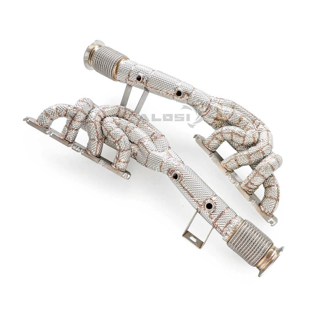 

Factory wholesale price exhaust For Audi R8 V8 4.2 2008-2020 stainless steel high-performance exhaust manifold with heat shield