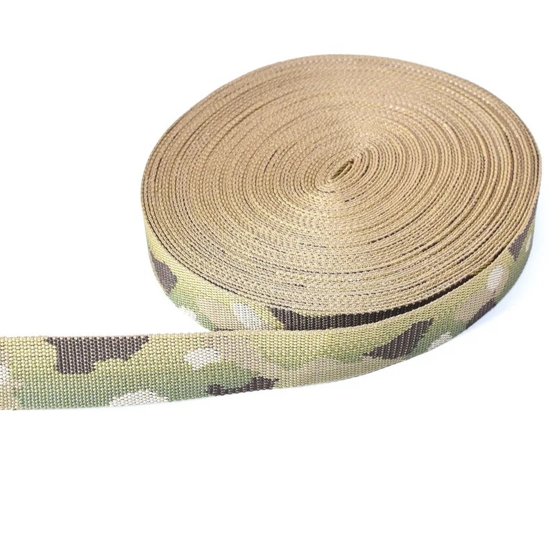 25/38/50mm Wide Hunting Tactical Outdoor MC Jacquard Strap DIY Molle Belt Strap Band Tape