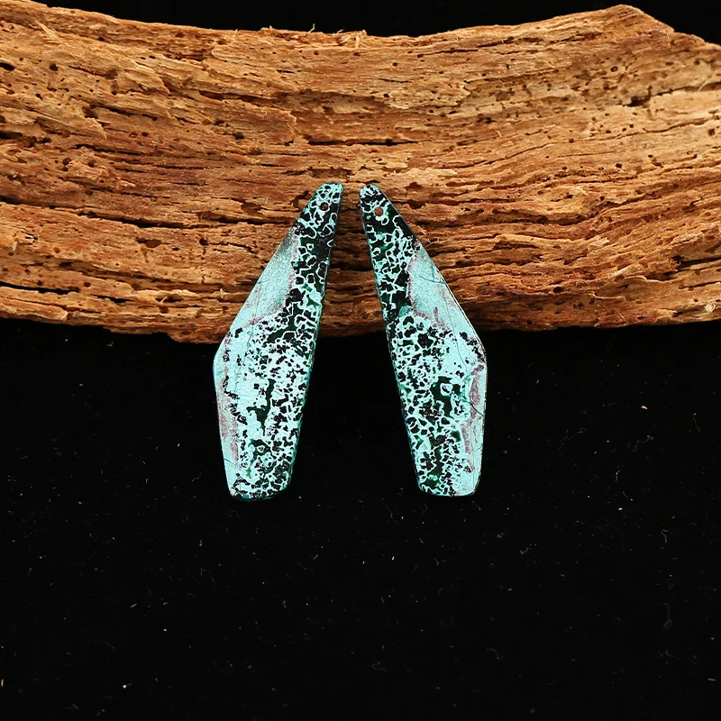 B&F African Turquoise  Earring Beads for Jewelry Making, Handmade Natural stones beads, Stones for jewelry Making Supplies