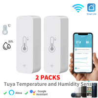 Tuya WiFi Temperature Humidity Sensor Smart Life Remote Monitor For Smart Home Workwith Alexa Google Assistant