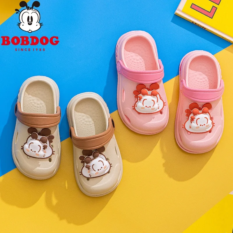 Bobdog-Sandalias antideslizantes para niños y niñas, zapatos de verano con dibujos animados, para viajes, novedad de 2024