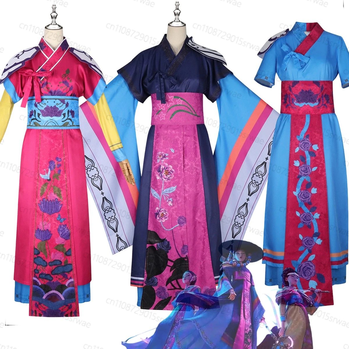 

Party Role Play Clothing KPop Demon Hunters Anime Celine Cosplay Costume Witch Ancestor Big Hat Robe Uniform Woman