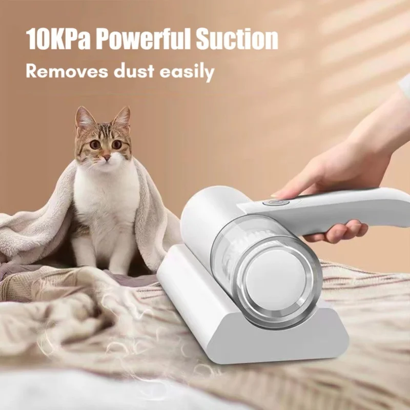 

Cordless Handheld UV Mattress Mite Remover with 1200mAh Powerful Suction Compact 10KPa for Cleaning Bed Pillows Sofa