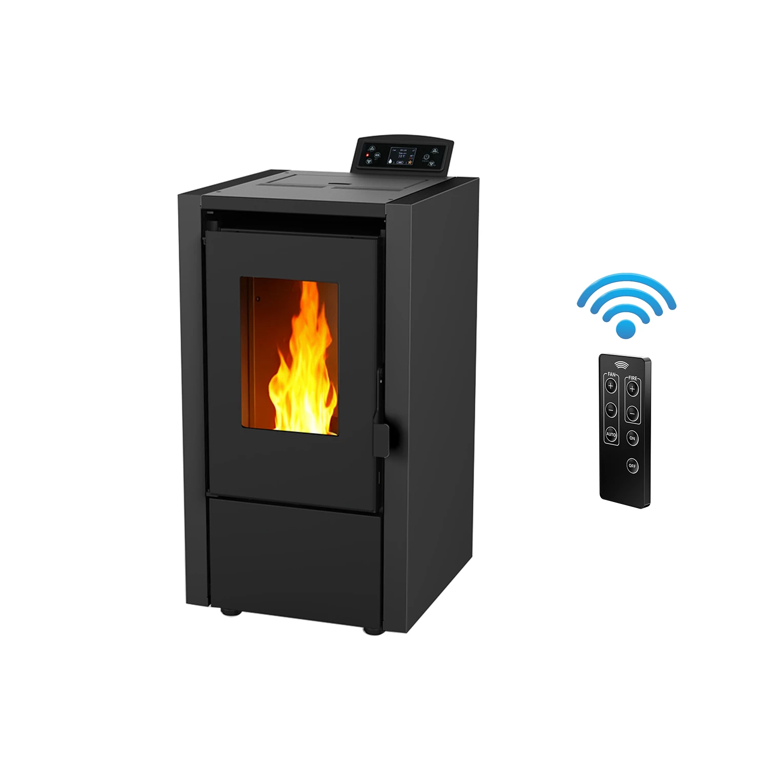 

Freestanding Modern Smokefree Remote Temperature Control Pellet Heaters Biomass Pellet Stoves Heating Fireplace