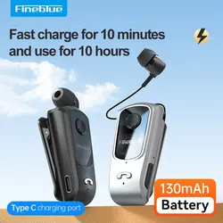 F920 FineBlue mini portable Wireless Bluetooth headphones Handsfree Headset retractable the lotus ear is removable earphone