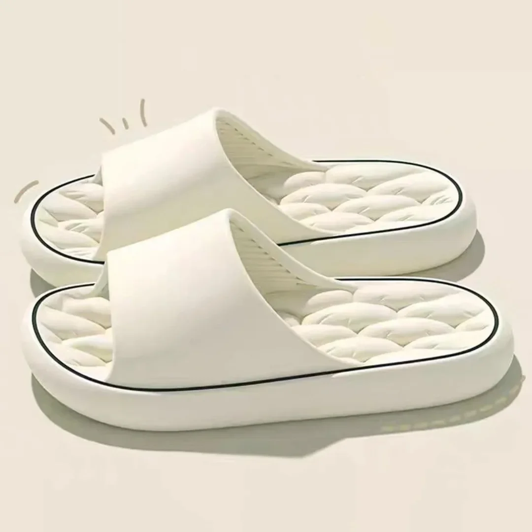 Chinelos macios super leves, moda simples, sapatos elásticos de eva, tênis coloridos na porta, chinelos de banheiro