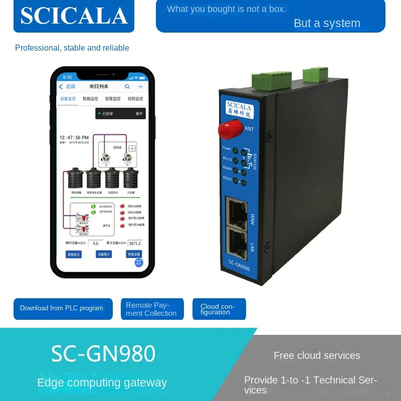 

PLC Remote Monitoring Download Debugging App Cloud Configuration Networking Box Edge Computing Gateway Frost Cicada SC-GN980