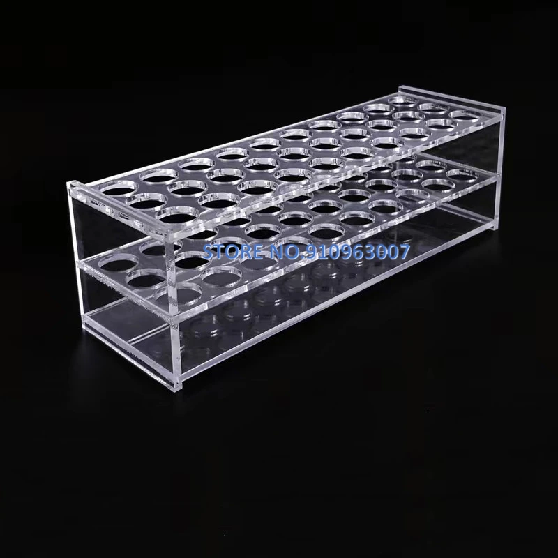 1Piece/Lot Plastic Test Tube Rack Holder, Organic Glass Support Burette Stand Test Tube Stand Diameter 16mm-26mm, 30/40/50holes