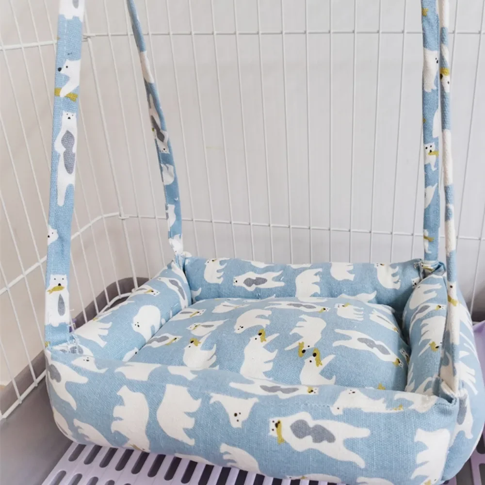 

Cute Pet Rabbit Hammock Cotton Hamster Mouse Hanging Bed Mat for Small Pet Hamster Warm Sleep Nests Hanging Hammock Bed