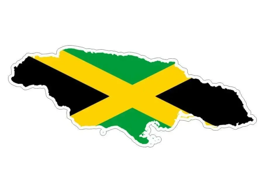 Sticker car moto map flag vinyl outside wall decal macbbook jamaica