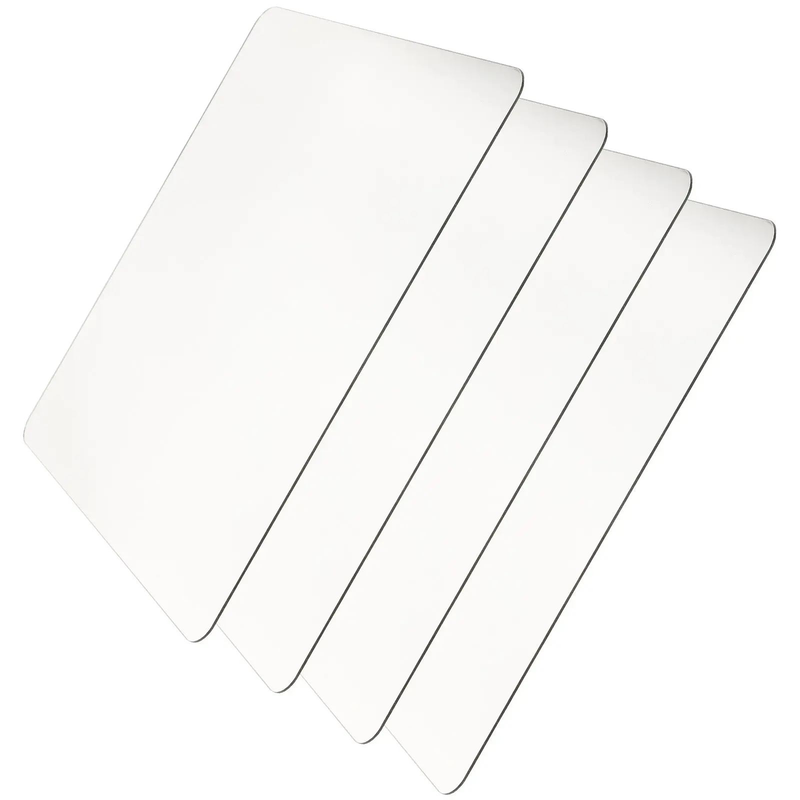 Adhesive wall mirror tiles for families with kids to save space, 4 transparent polystyrene mirrors 30x30 cm