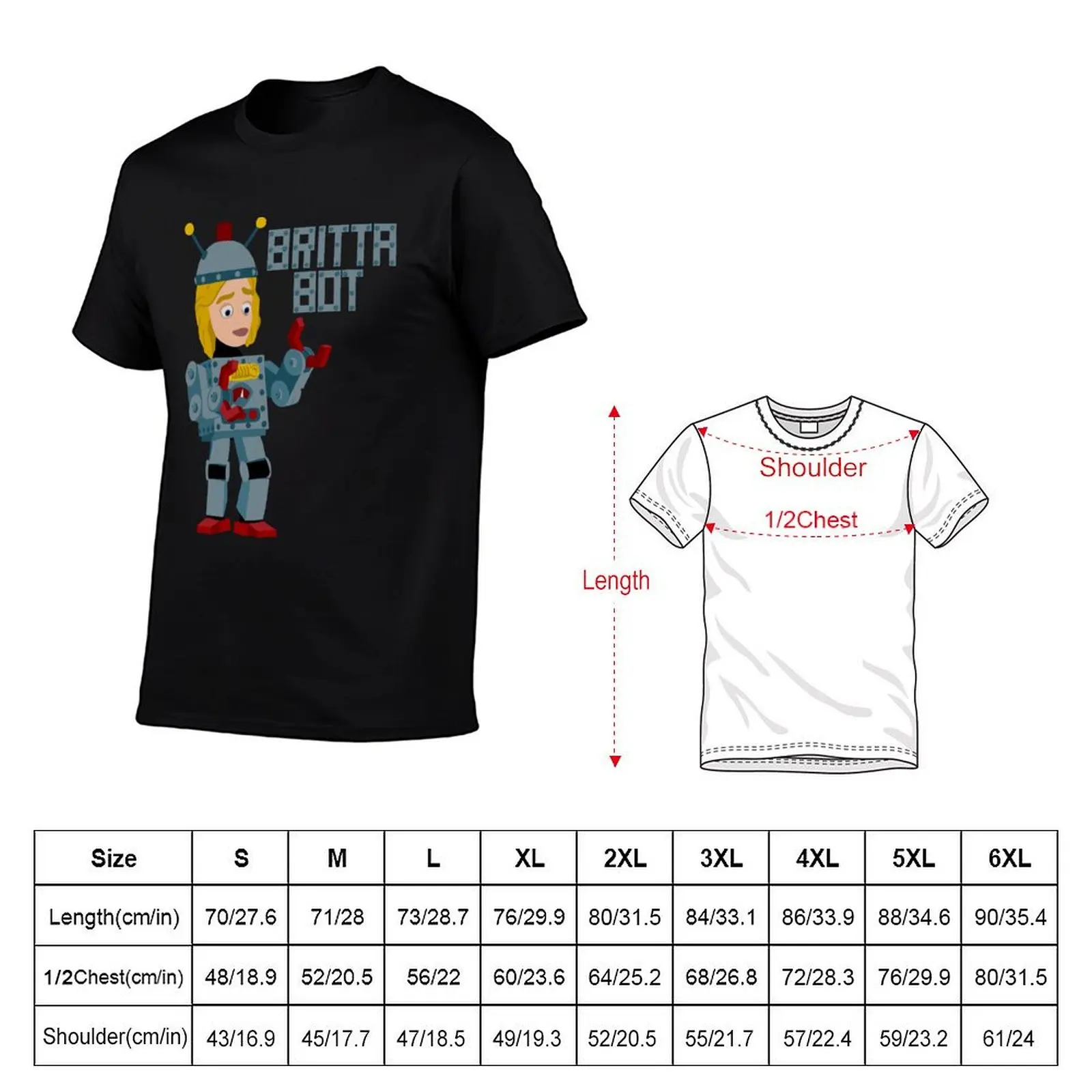 Britta Bot (Community TV Show) T-Shirt basketball graphic tees shirts graphic vintage clothes vintage graphic tee men clothing