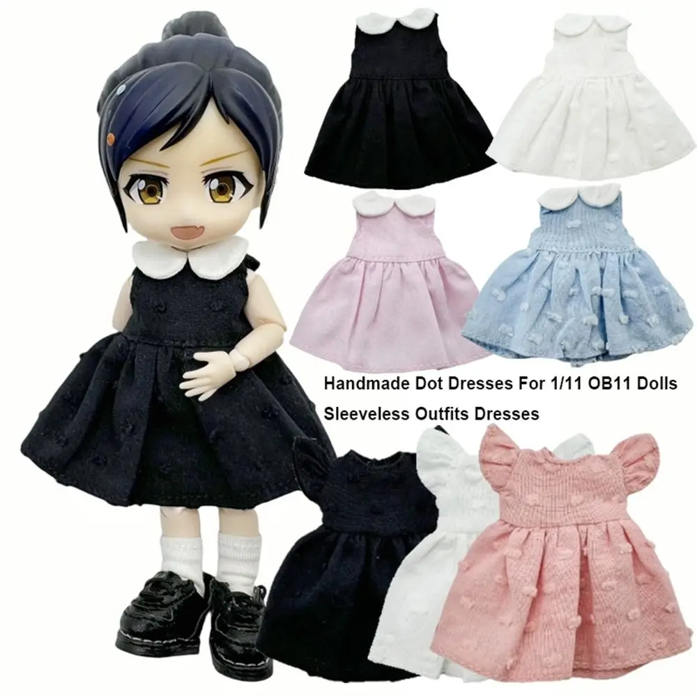 Handmade Dot Dresses Accessories Fashion Dolls Sleeveless Outfits Dresses Multi-styles DIY Clothes Accessories