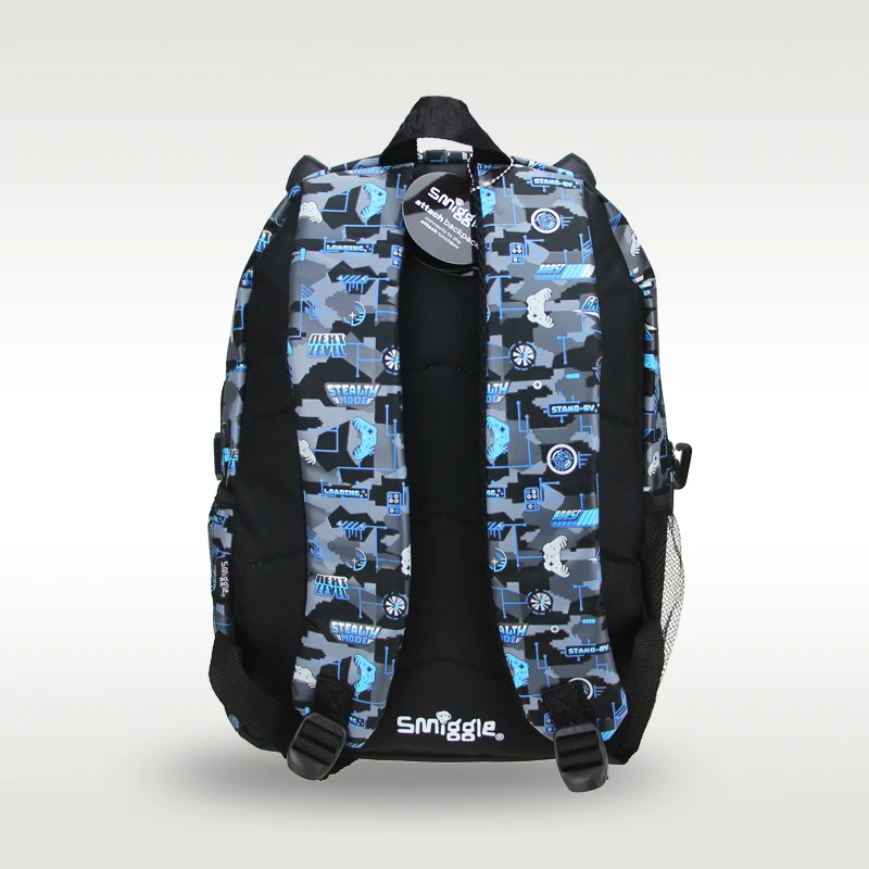 Australian Smiggle original hot-selling children's schoolbag boy backpack cool black blue mechanical tiger supplies stationery