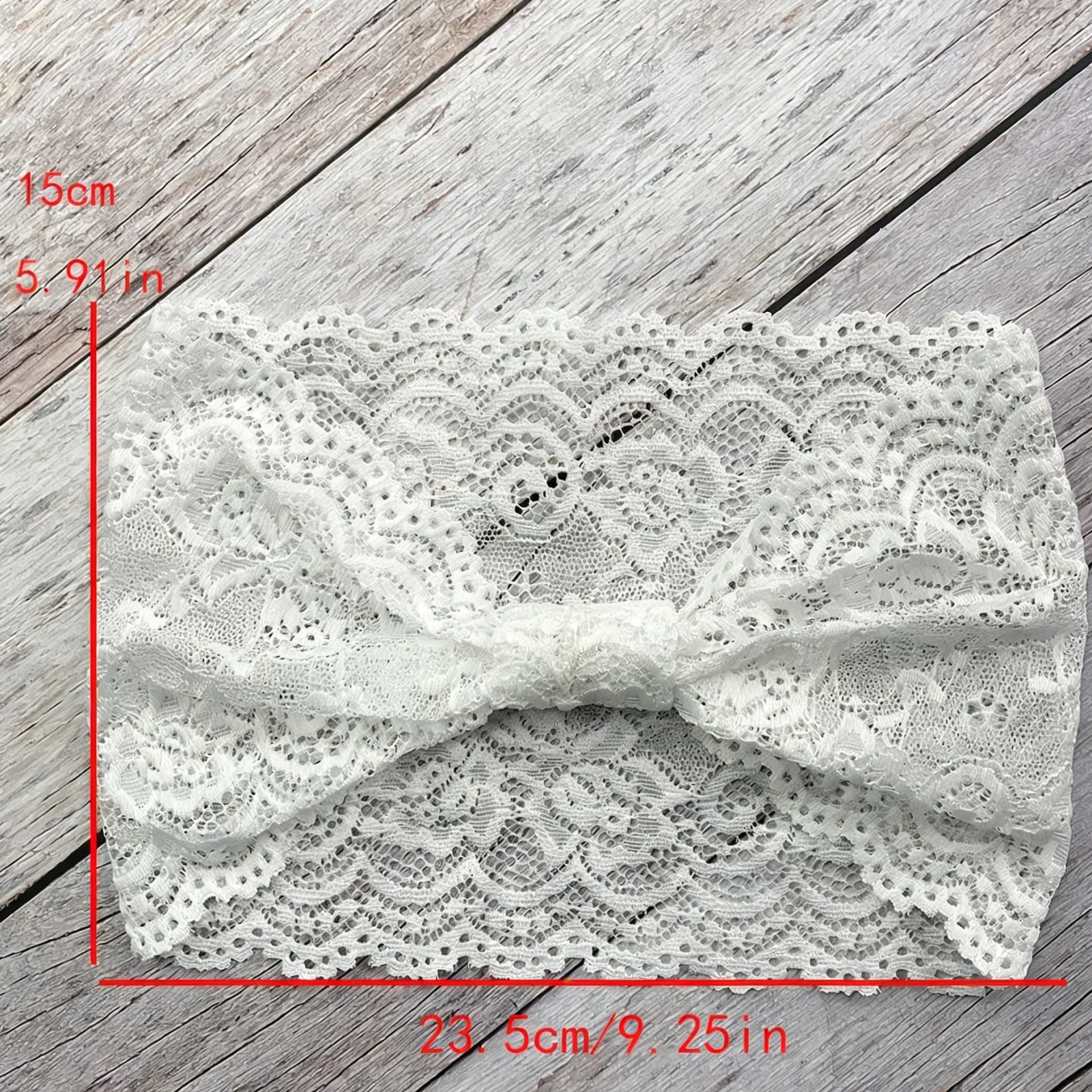 1PC Lace Bow Headbands For Women Vintage Floral Lace Elastic Wide Head Wraps Boho Hair Bands For Yoga Beach Daily Wear & Party - view 5