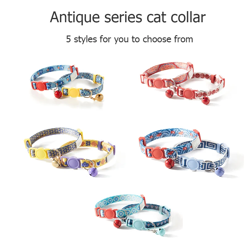 Pet Supplies Cat Collars Necklace With Bell 2pcs Pack Adjustable Breakaway ID Tag Personalized Accessories Small Dogs