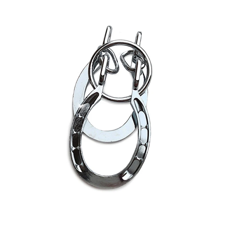 Rompecabezas de Metal 3D para eliminar anillos de rompecabezas, juegos de desafío IQ para adultos y niños, solución de grilletes de bloqueo antiguo, juegos de lógica y