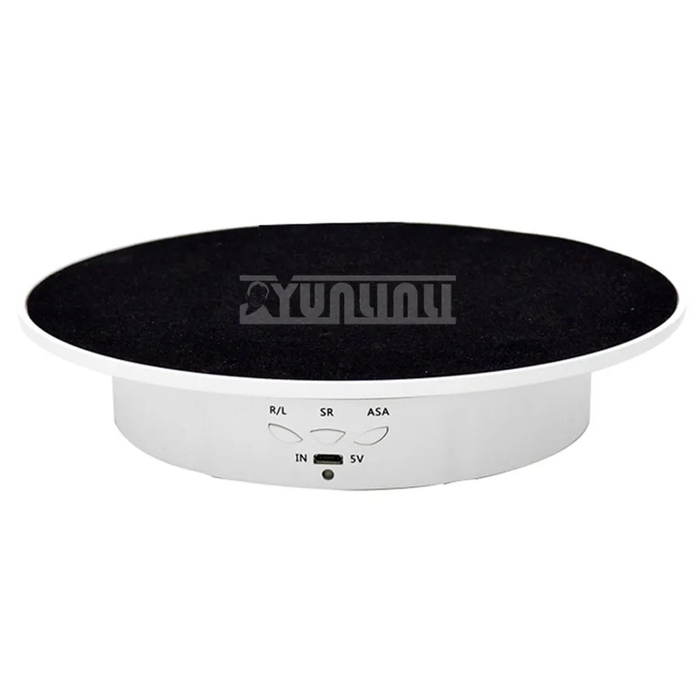 20cm Intelligent Electric Rotating Display Stand 360 Electric Rotating Product Jewelry Display Turntable for Video Shooting