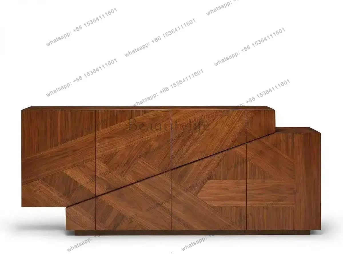 Italian minimalist dining side cabinet modern minimalist multi-functional hotel clubhouse model room high-end geometric