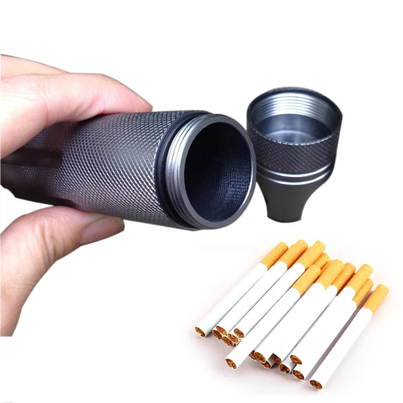 

Aluminum Alloy Sealed Waterproof Container Outdoor Survival Waterproof Bottle Waterproof Storage Box For Medicine Bottles