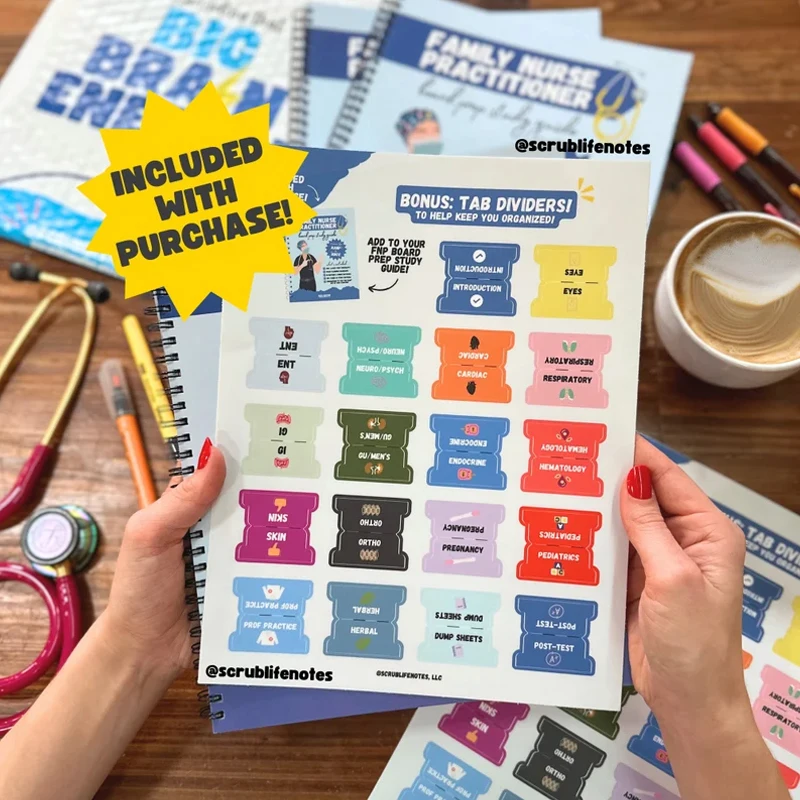 ใหม่ 2024 FNP Comprehensive Board Prep Study Guide Notepad