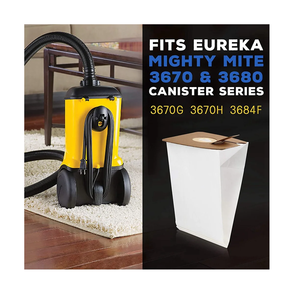 14Pcs Replacement Parts Dust Bag Compatible for Eureka MM 3670 3680 Vacuum Cleaner Accessories Replaces Part 60295C