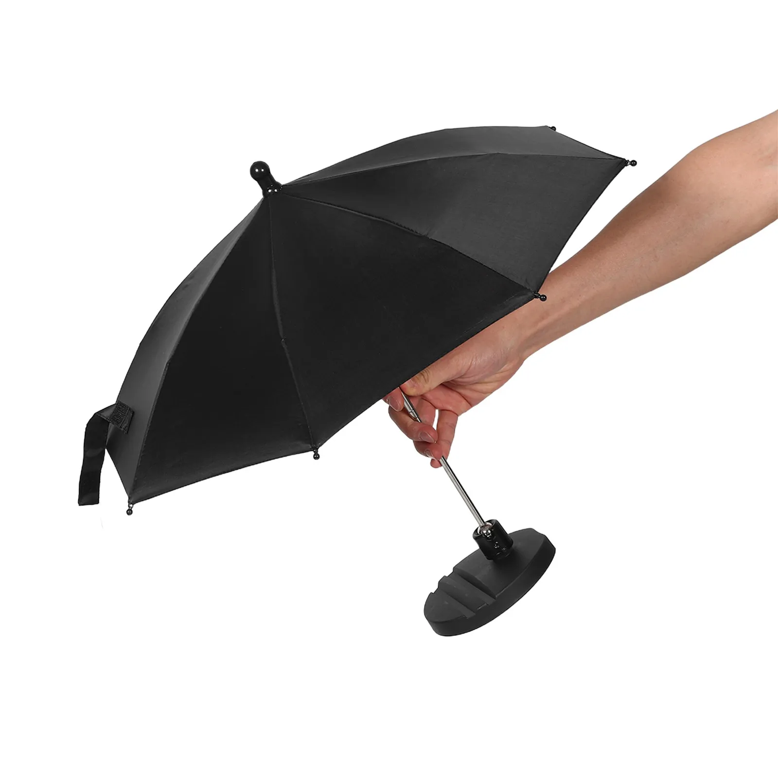 Mini Drink Umbrella Base Portable Outdoor Sunshade Adjustable Tabletop Phone Shade Stable Poolside Parasol Small Table Umbrella
