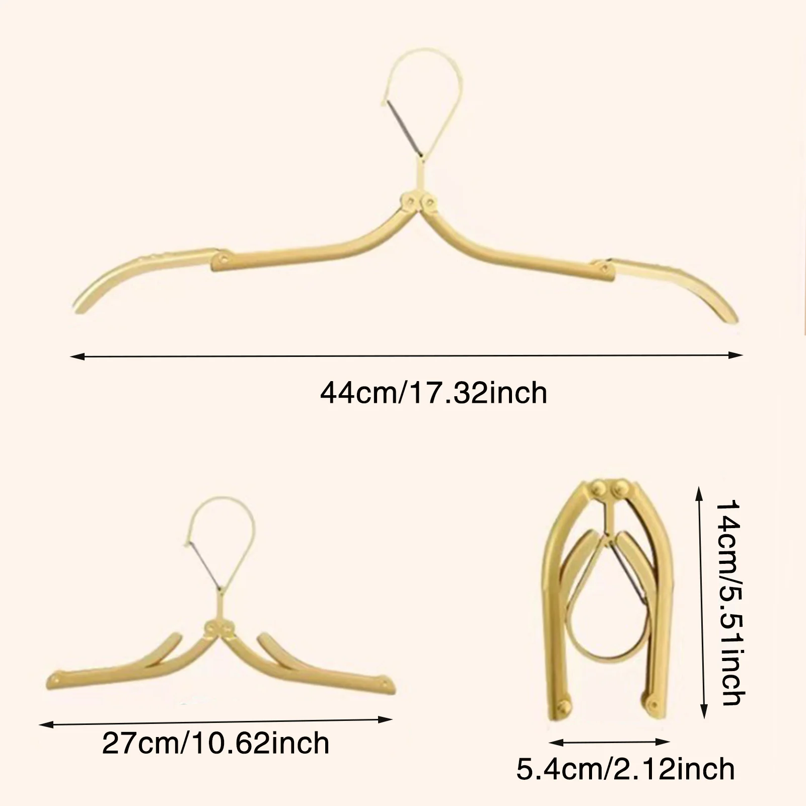 Foldable Clothes Hangers Aluminum Alloy Laundry Hanger Shirts T-Shirts Drying Rack for Travel Hotal Use Wardrobe Space Saving image 5