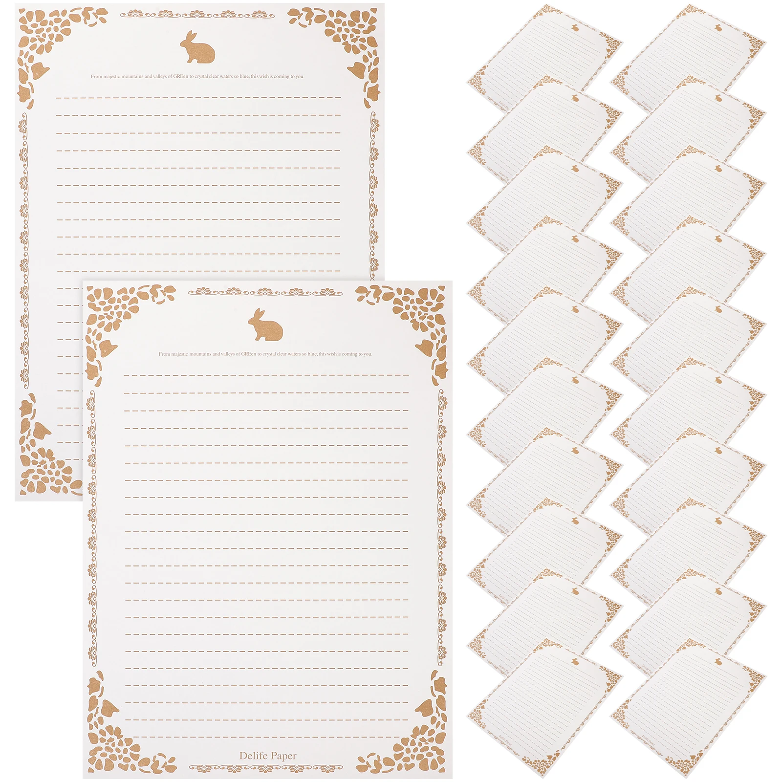 

50 Sheets A4 Lined Paper 29 7x21cm Stationery Writing Supplies Decorative Printer Paper for Invitation Greeting