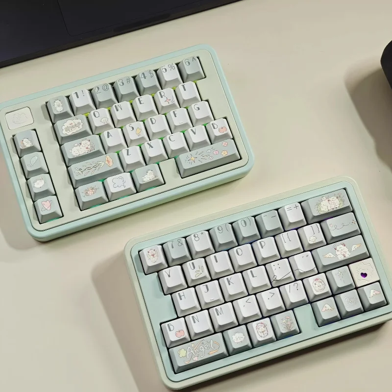 

MiFuny милые колпачки для клавиш Angela Sheep, набор PBT сублимационные колпачки для клавиш fc Profill, колпачки для клавиш для механической клавиатуры, аксессуары для геймеров, подарки