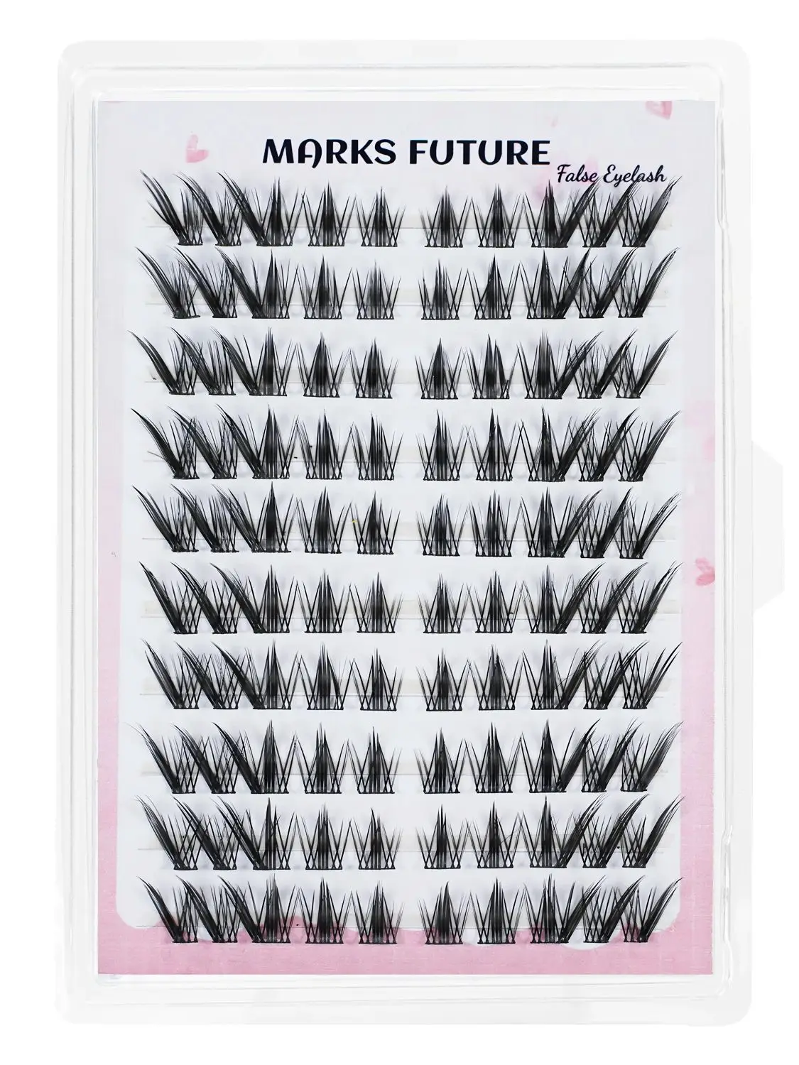 10 Reihen mit je 100 einzelnen, C-förmigen, individuell angebrachten Wimpern im Fox-Stil, natürlich und voluminös, für ein natürliches Make-up, geeignet für den Heimgebrauch und ideal für Anfänger.