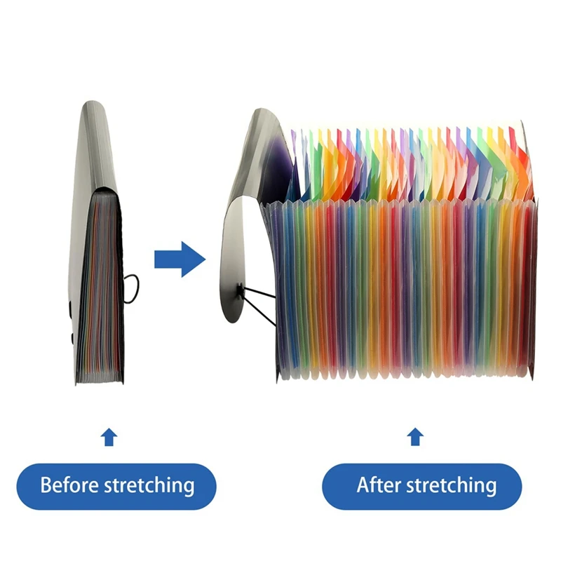 Расширяющаяся папка для файлов с 24 карманами и пустыми этикетками, органайзер для файлов с расширяемой крышкой, органайзер для файлов-гармошка