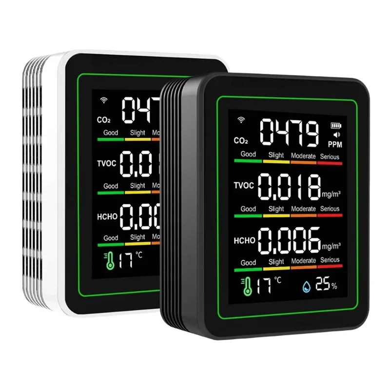 

Интеллектуальный и точный инфракрасный датчик, детектор углекислого газа, детектор формальдегида, инструмент температуры и влажности, портативный