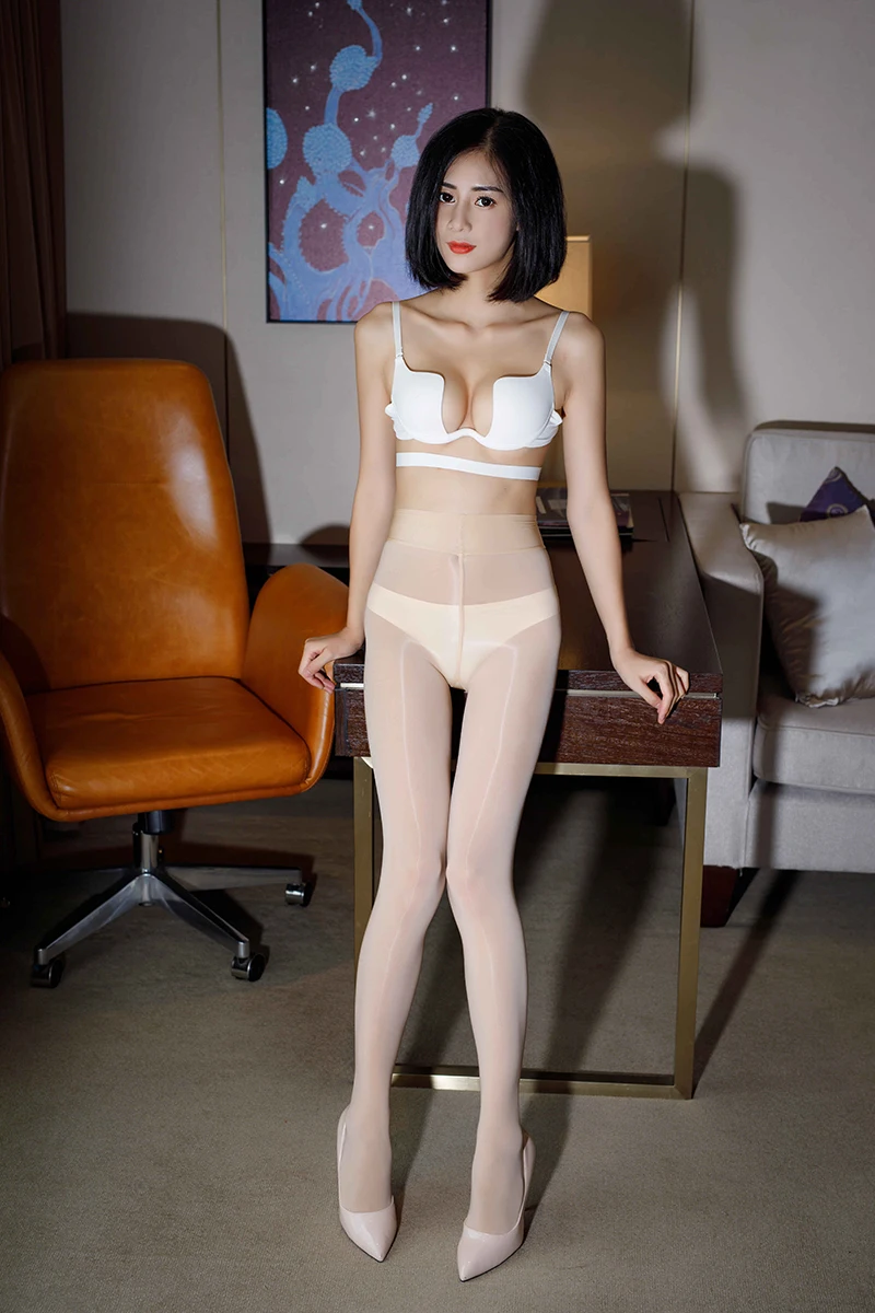 Öl glänzende Dessous elastische heiße Strumpfwaren ultra dünne Bling Strumpfhosen sexy Frauen Strümpfe Clubwear weibliche glänzende Strumpfhosen schiere Medien – Detail 5