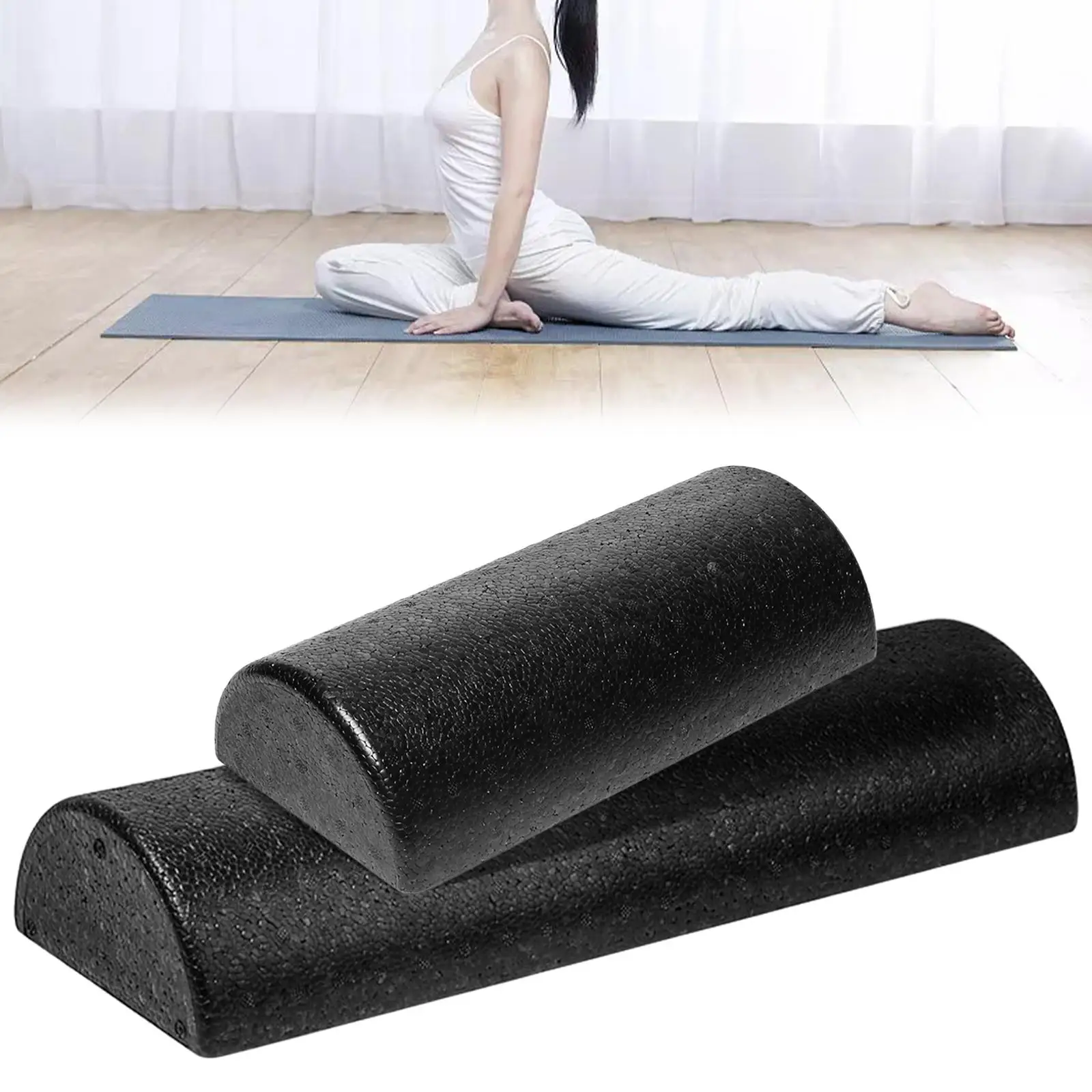 Rouleau de Yoga demi-rond en mousse, équipement d\'entraînement pour salle de gym à domicile, Pilates et Fitness