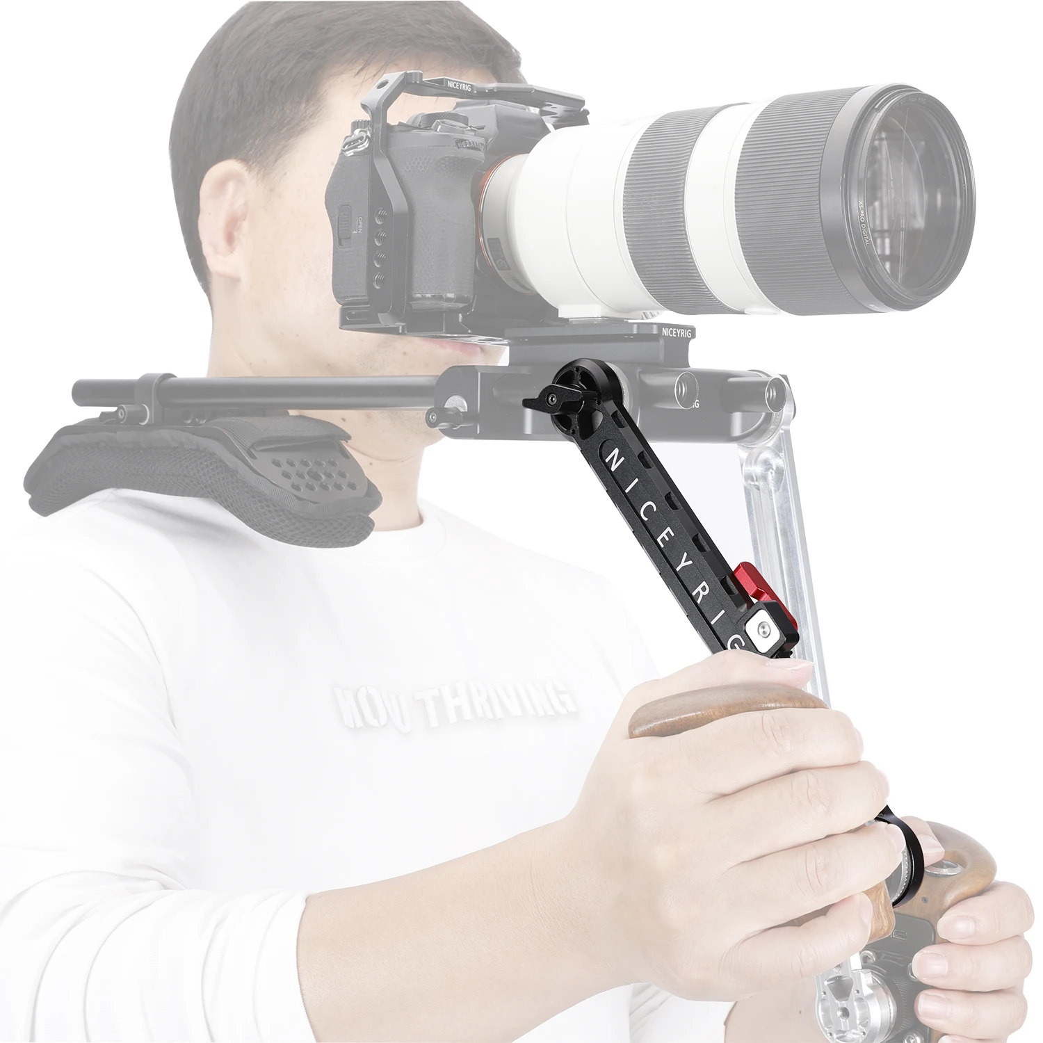 Ramię przedłużające Niceyrig Arri Rosette z regulacją długości (195 mm-295 mm) ze śrubami M6 — zdjęcie produktu 6