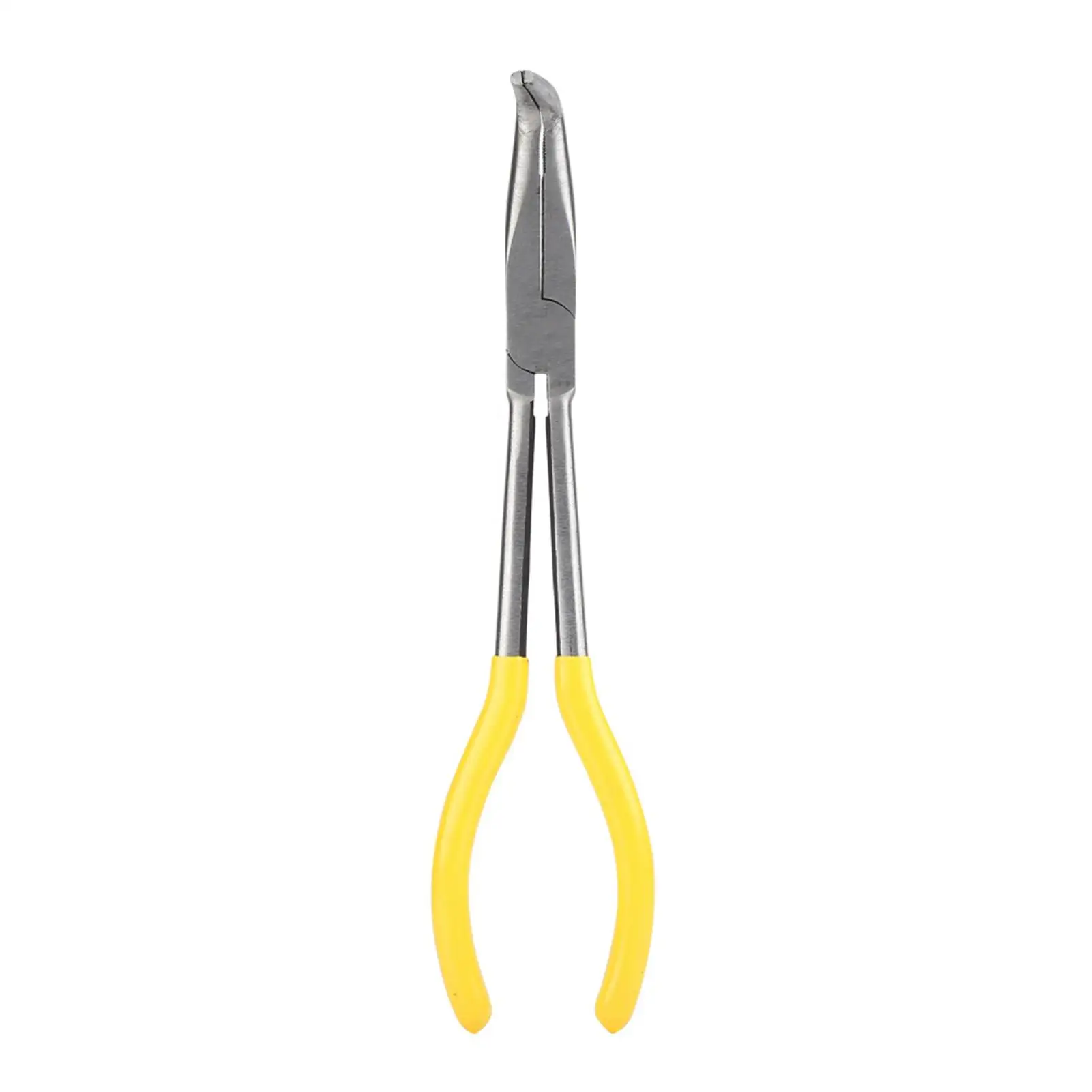 270mm Curved Nose Long Pliers with O-Shape Tip - Professional 45/90 Degree Hand Tools for Craft & Repair