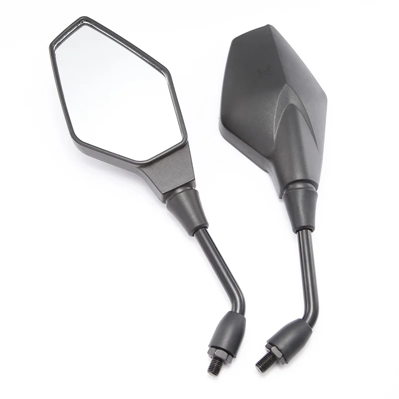 Pair Universial 10mm Motorcycle Mirror Scooter E-Bike Rearview Mirrors For Cruiser Chopper Cafe Racer Old School Bobber Touring