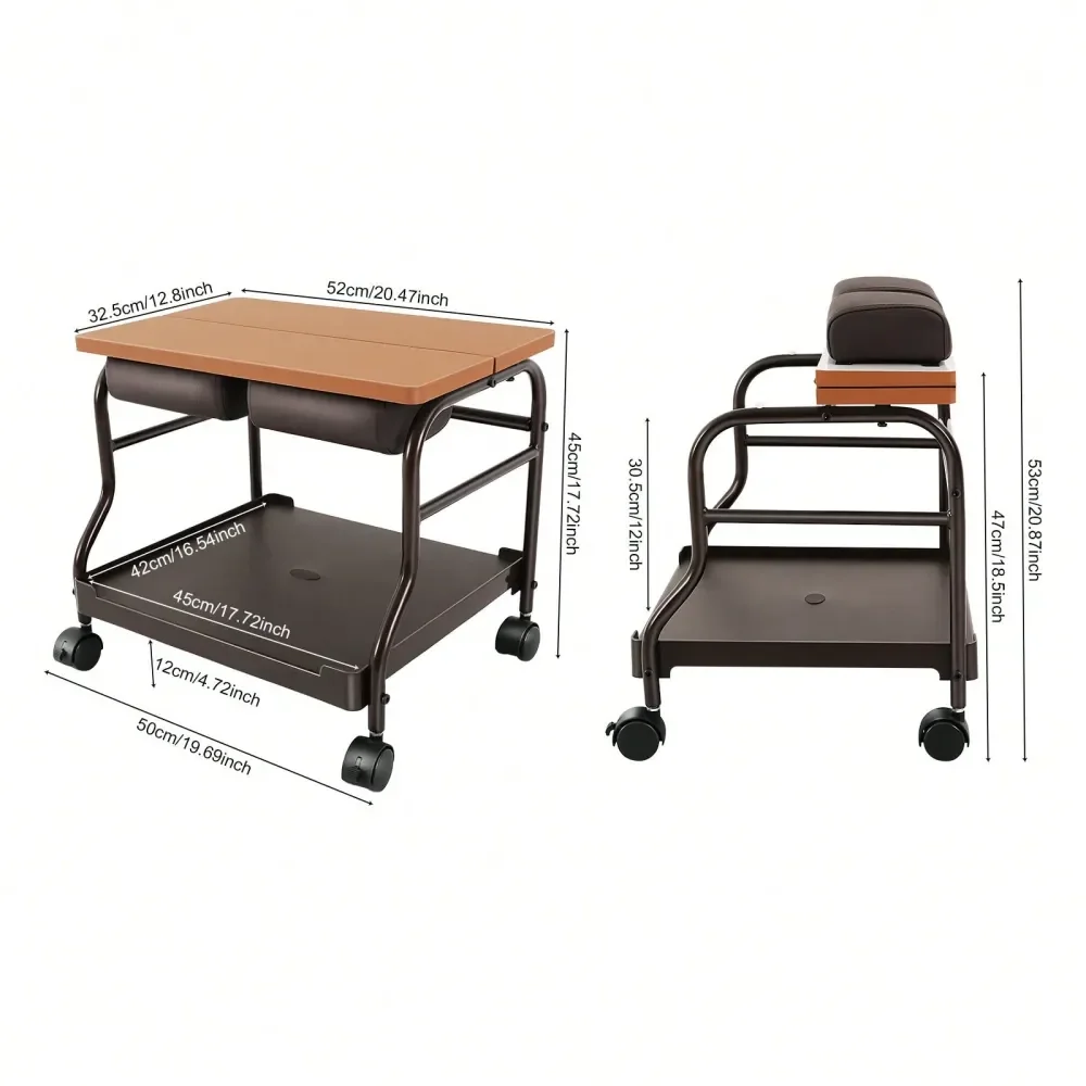 

Beauty Salon Nail Or Foot Bath Spa Portable Trolley, Cart For Foot Rest Pedicure Manicure Funiture Massage Table Salon Supplies