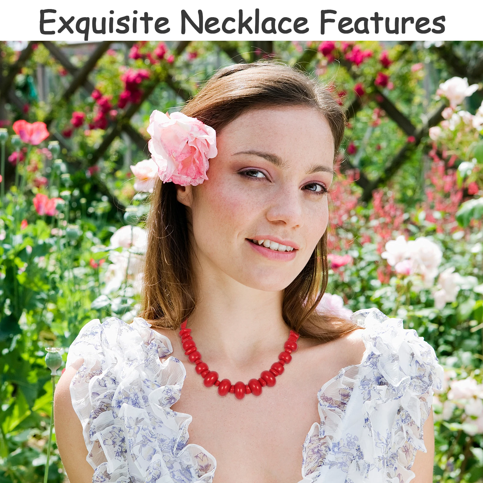 

5pcs 5 Pieces Boho Choker Necklace Beach Accessories for Women Beaded Bohemia Necklaces